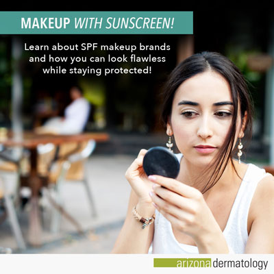 Makeup with SPF sunscreen